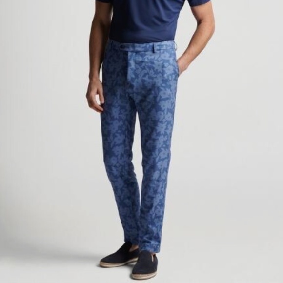 Peter Millar Men's SZ 30x32 Blue Pearl Floral Surge Performance Pants MSRP $198 - Picture 1 of 8